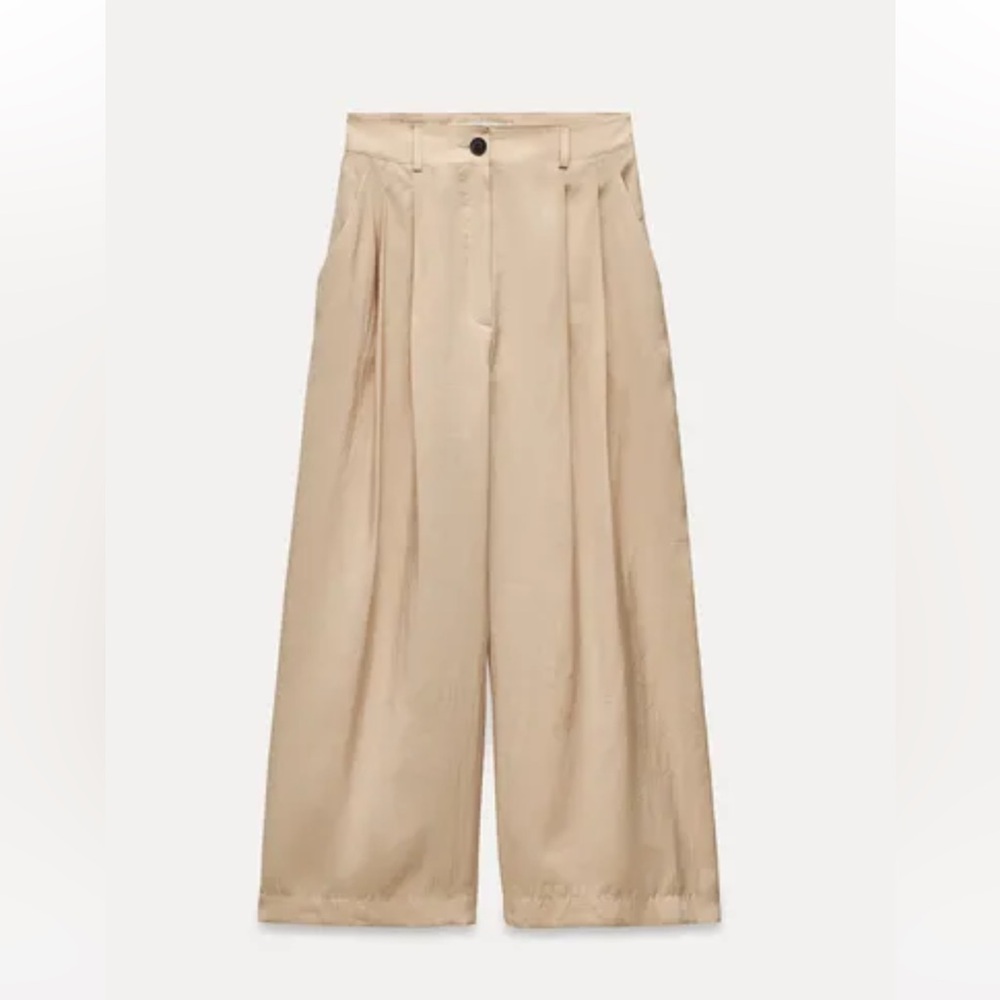 Zara WOMAN COLLECTION Wide Leg Pants Size XL NWT